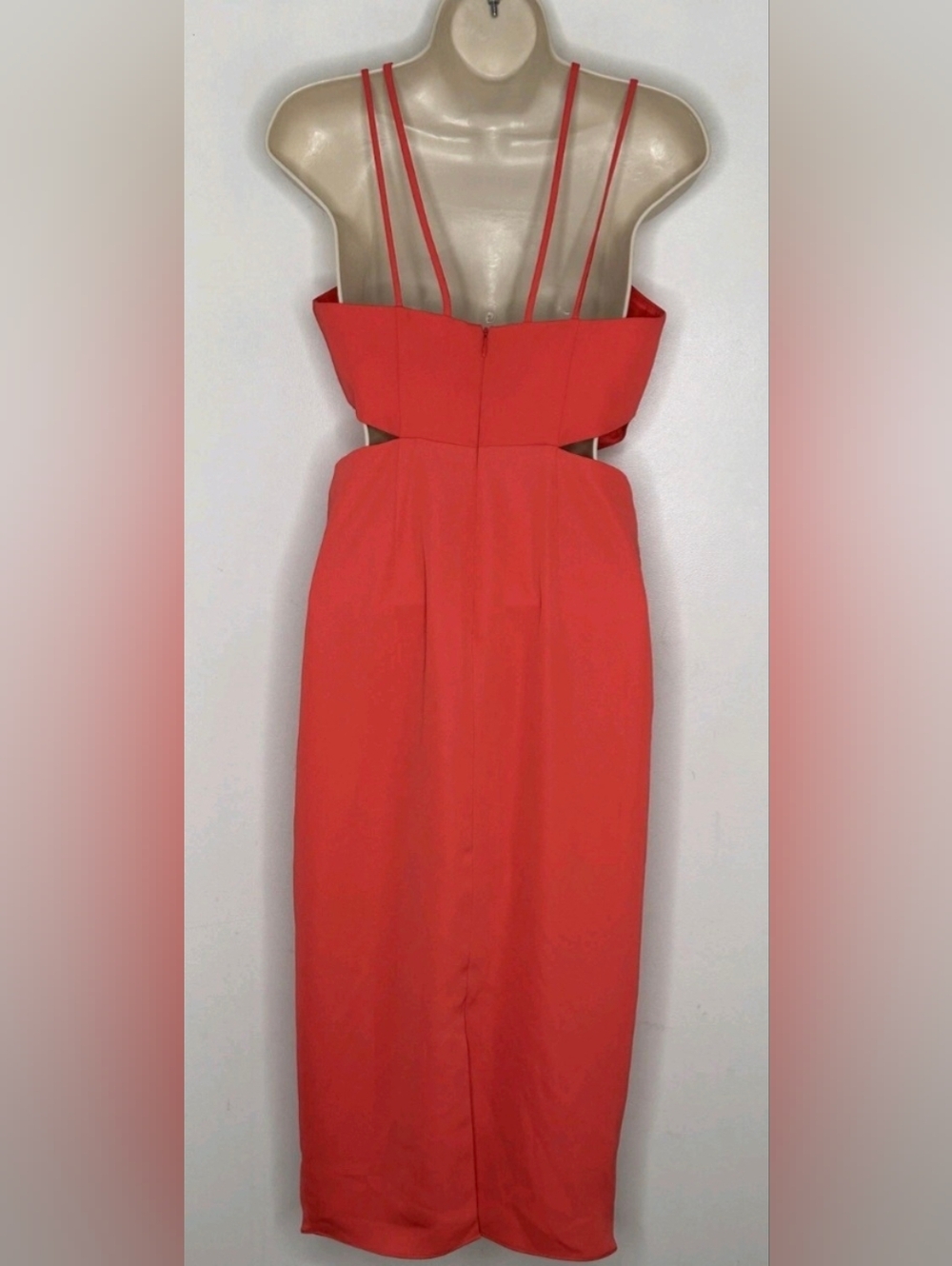 Laundry By Shelli Segal Red Midi Cutout Dress size 6 - Picture 7 of 8